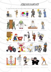 English Worksheet: PROFESSIONS