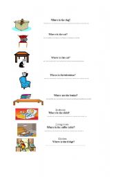 English worksheet: prepositions with pictures