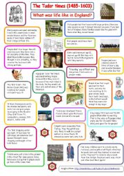 English Worksheet: Tudor times - What was life like in England? - The things books dont tell you!