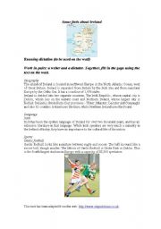 English worksheet: Ireland: running dictation