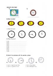 worksheet about time