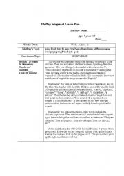 English Worksheet: vegetables