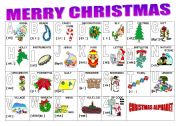 English Worksheet: christmas alphabet