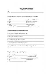 English Worksheet: practice test