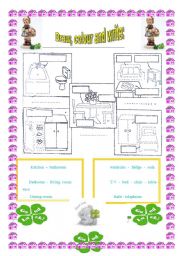 English Worksheet: Describing house and furniture 