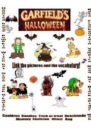 English Worksheet: Garfields Halloween