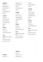 English Worksheet: making suggestions