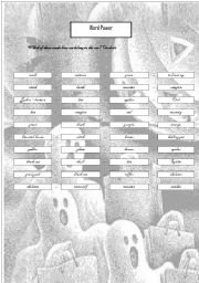 English Worksheet: Halloween- odd one out