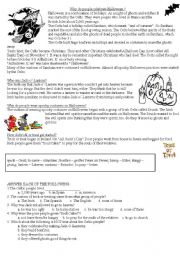 English Worksheet: Why do people celebrate Halloween?