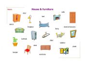 English worksheet: House & furniture