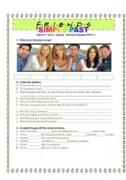 English Worksheet: FRIENDS: Season 9  Disc 4  Episode : The one in Barbados (PART 1). SIMPLE PAST