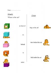 English worksheet: preposition