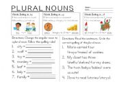 English Worksheet: Plural Nouns ending in y and f