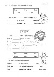 English worksheet: Passage