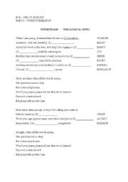 English worksheet: The Logical Song - word formation