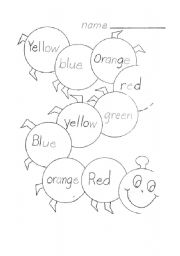 English Worksheet: Color
