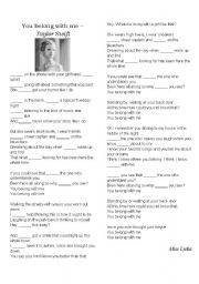 English worksheet: Song with contractions