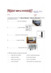 English worksheet: Present Simple Worksheet