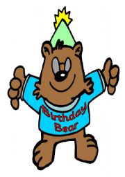English Worksheet: Birthday Bear