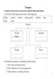 English worksheet: Nouns