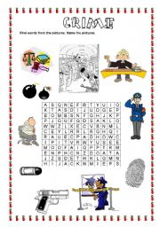 English Worksheet: CRIME