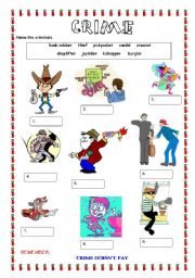 English Worksheet: CRIME