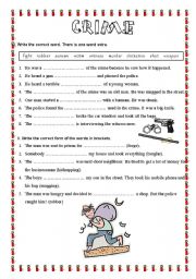 English Worksheet: CRIME