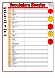 English Worksheet: Vocabulary booster. 5 different exercises to improve ss vocabulary
