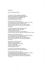 English Worksheet: song listening_dear god