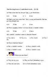 English Worksheet: possessives