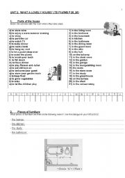 English Worksheet: parts of the house