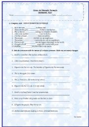 English Worksheet: Simple Relative Pronoun Grammar Test