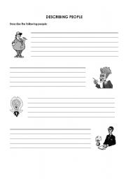 English worksheet: Describing People