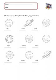 Planets to colour