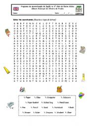 English Worksheet: classroom material