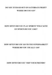 English Worksheet: How frequency