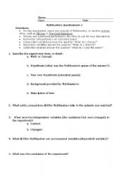 English Worksheet: Mythbusters