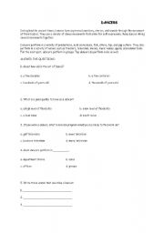 English Worksheet: reading