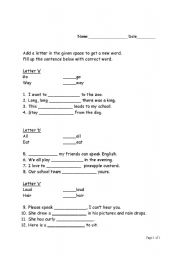 English Worksheet: Add game a, b, c