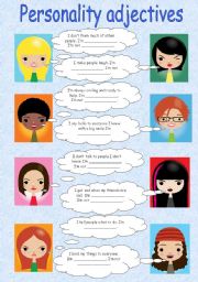 English Worksheet: Personality adjectives