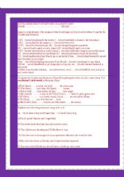 English worksheet: If clauses -second type