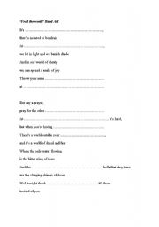 English worksheet: Feed the World