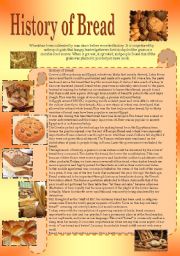 English Worksheet: History of Bread 2 pages