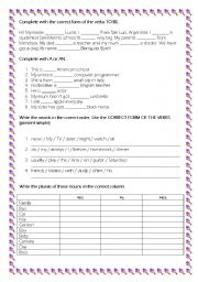 English Worksheet: A little bit of everything!