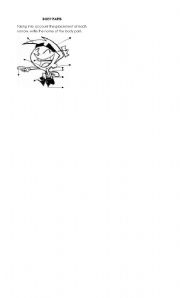 English Worksheet: body parts