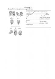 English worksheet: Charlies family tree