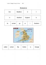 English Worksheet: All about me