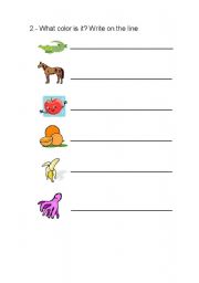 English worksheet: Colors