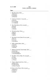 English Worksheet: nationality, language and country worksheet