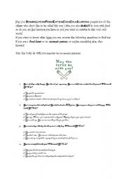 English Worksheet: Food Addiction Questionnaire